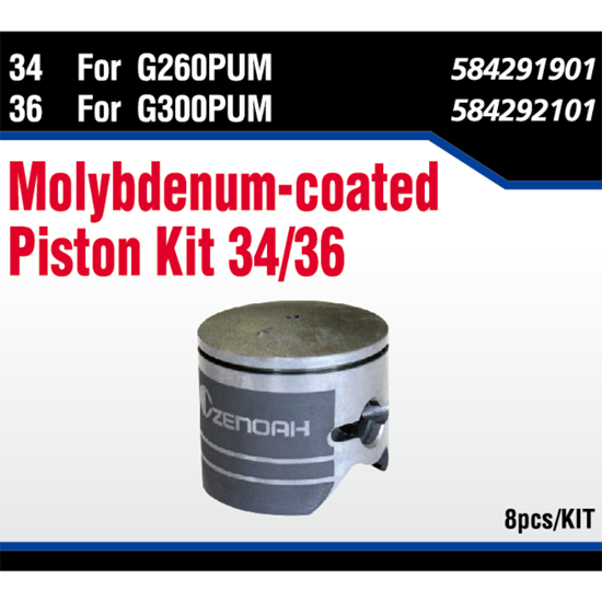 Molybdenum-coated Piston Kit 34 for G260PUM